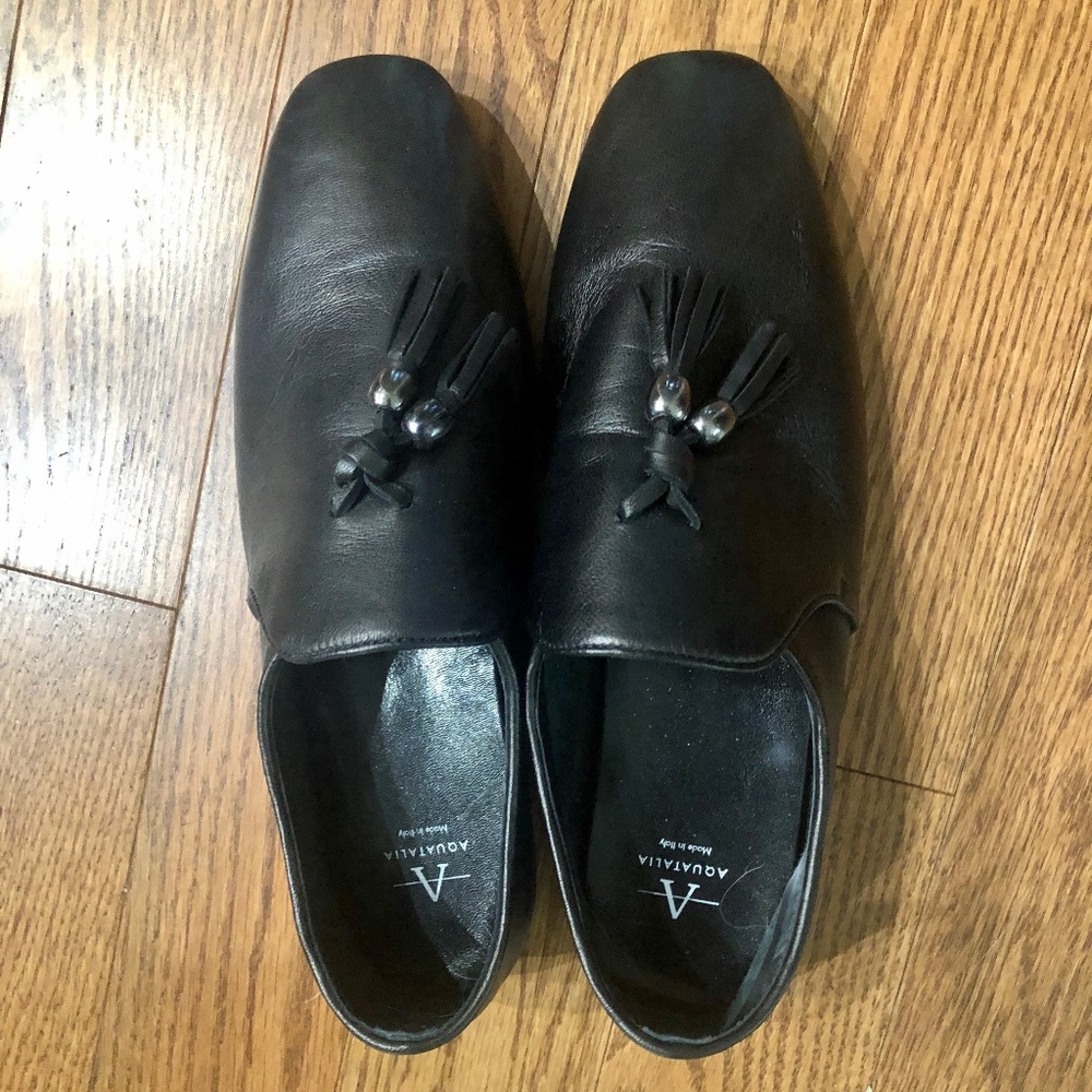 Aquatalia Rivita Leather Tassel Loafer